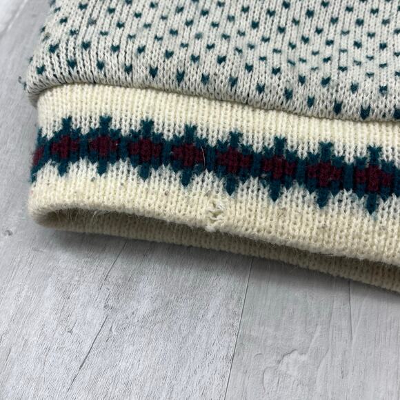 Vintage Junior Exchange Reversible Winter Knit Warm Full Zip Outdoors Ski Vest - Picture 13 of 15